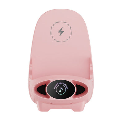 🪑 50% OFF NOW! 📱 Mini Chair Phone Holder with Wireless Charger - 15W Fast Charging, Adjustable Viewing Angles for Desk/Car/Home Use ⚡✨