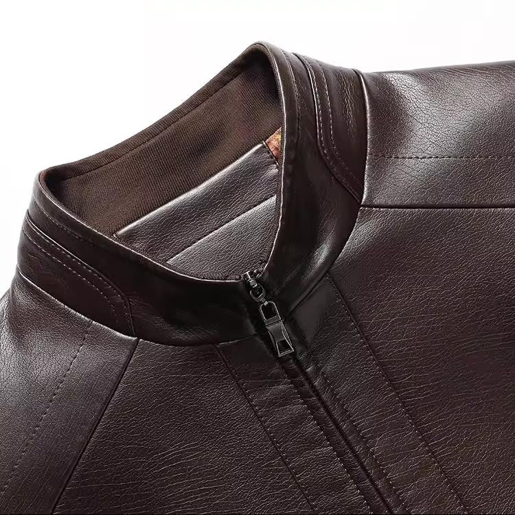 💥Men’s Warm Plush Lining Leather Jacket Coat🔥BUY 2 FREE SHIPPING