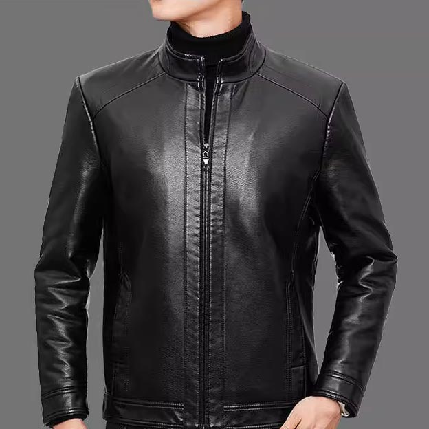 💥Men’s Warm Plush Lining Leather Jacket Coat🔥BUY 2 FREE SHIPPING