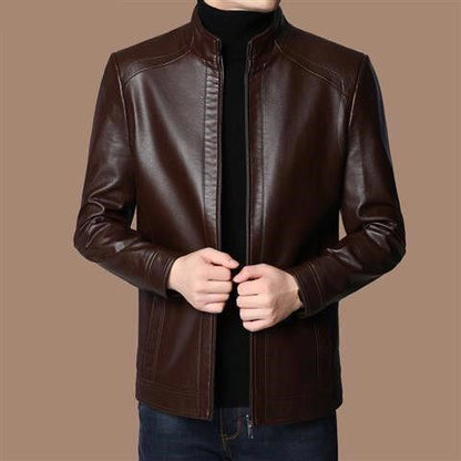 💥Men’s Warm Plush Lining Leather Jacket Coat🔥BUY 2 FREE SHIPPING