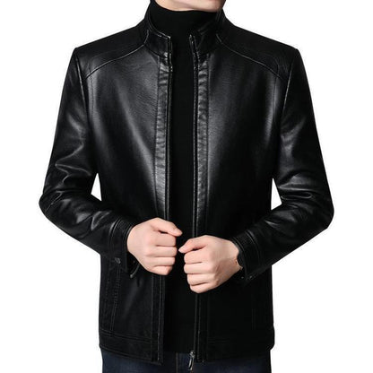 💥Men’s Warm Plush Lining Leather Jacket Coat🔥BUY 2 FREE SHIPPING