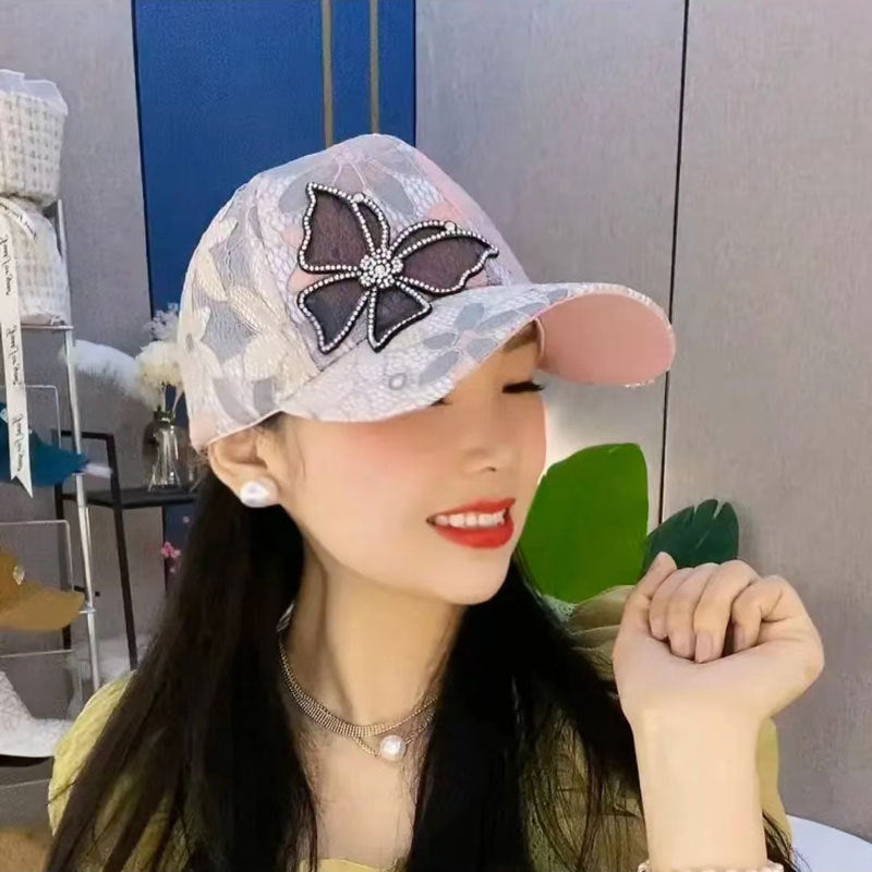 📢📢30% OFF !! ⏰Mesh Diamond Butterfly Baseball Cap