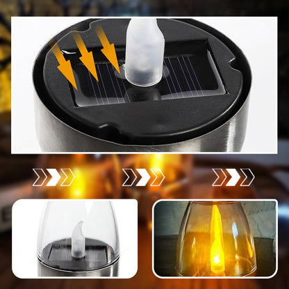 🕯️ BUY 5 GET 5 FREE! ☀️ 6-Pack Solar LED Table Lamps – Flameless & Waterproof, Auto On/Off with Dusk Sensor for Garden & Party 🏕️
