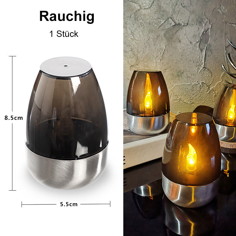 🕯️ BUY 5 GET 5 FREE! ☀️ 6-Pack Solar LED Table Lamps – Flameless & Waterproof, Auto On/Off with Dusk Sensor for Garden & Party 🏕️