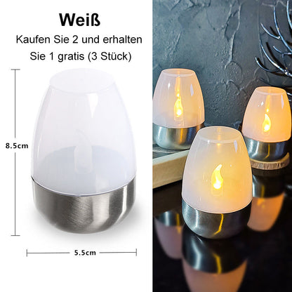 🕯️ BUY 5 GET 5 FREE! ☀️ 6-Pack Solar LED Table Lamps – Flameless & Waterproof, Auto On/Off with Dusk Sensor for Garden & Party 🏕️