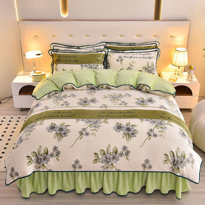 📢📢50 % OFF !!🎅 4 Piece Print Cozy Comforter Bedding Sets