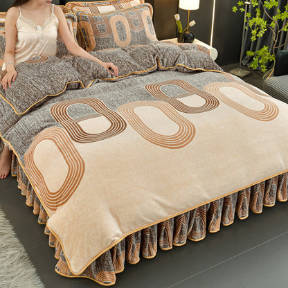 📢📢50 % OFF !!🎅 4 Piece Print Cozy Comforter Bedding Sets