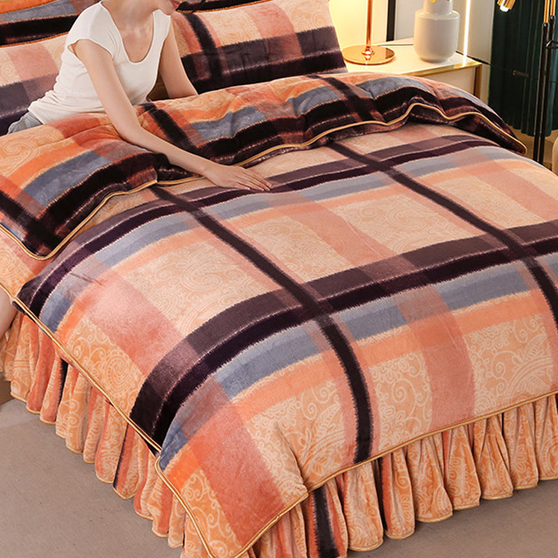 📢📢50 % OFF !!🎅 4 Piece Print Cozy Comforter Bedding Sets