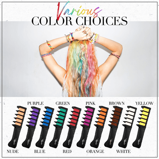 📢📢55% OFF !!⏰⏰Temporary Hair Dye Chalk Comb- Cruelty Free