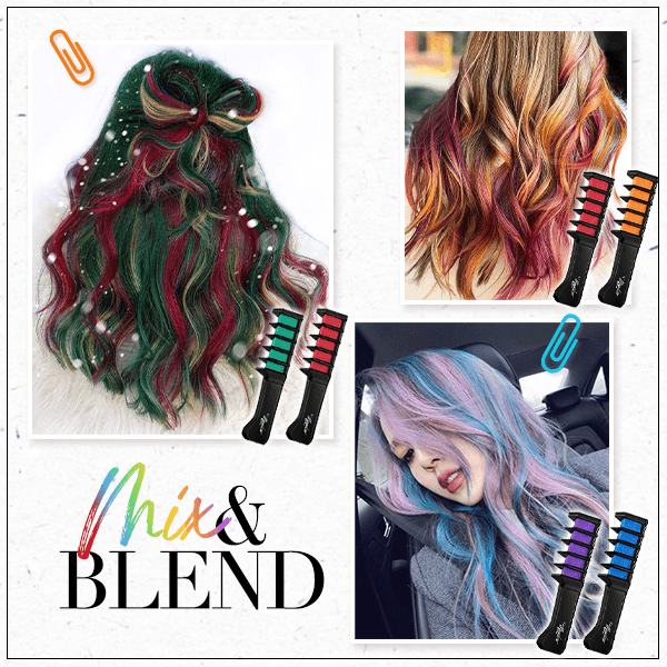📢📢55% OFF !!⏰⏰Temporary Hair Dye Chalk Comb- Cruelty Free