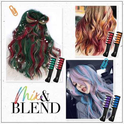 📢📢55% OFF !!⏰⏰Temporary Hair Dye Chalk Comb- Cruelty Free