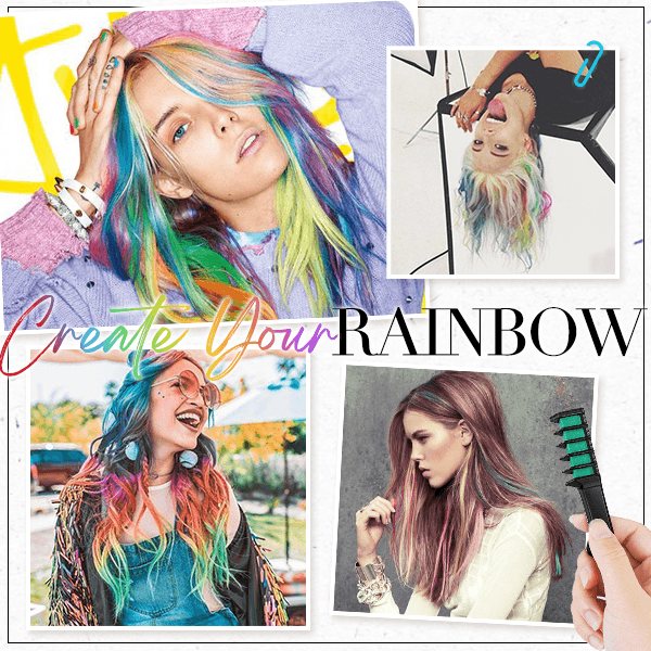 📢📢55% OFF !!⏰⏰Temporary Hair Dye Chalk Comb- Cruelty Free