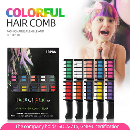 📢📢55% OFF !!⏰⏰Temporary Hair Dye Chalk Comb- Cruelty Free