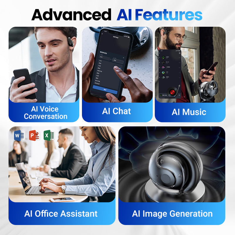 📢📢 50 %  OFF !! ⏰🎧 Bluetooth AI Translation Headset