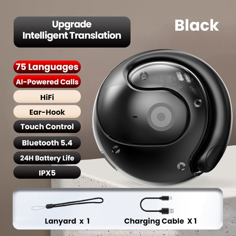 📢📢 50 %  OFF !! ⏰🎧 Bluetooth AI Translation Headset