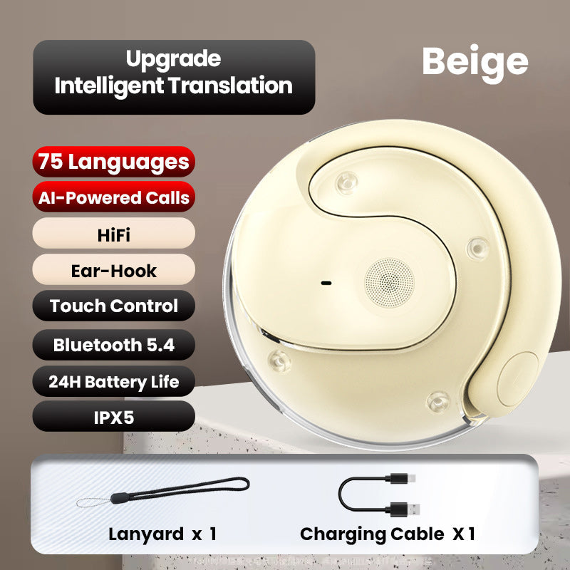 📢📢 50 %  OFF !! ⏰🎧 Bluetooth AI Translation Headset
