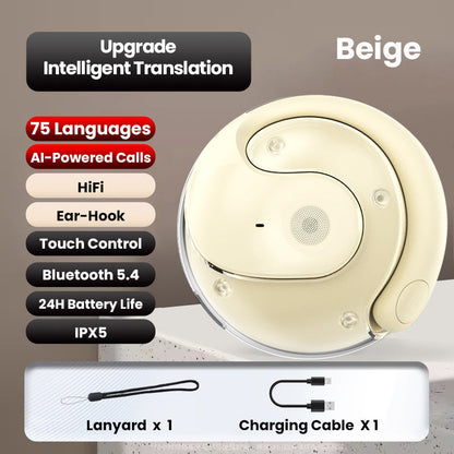 📢📢 50 %  OFF !! ⏰🎧 Bluetooth AI Translation Headset