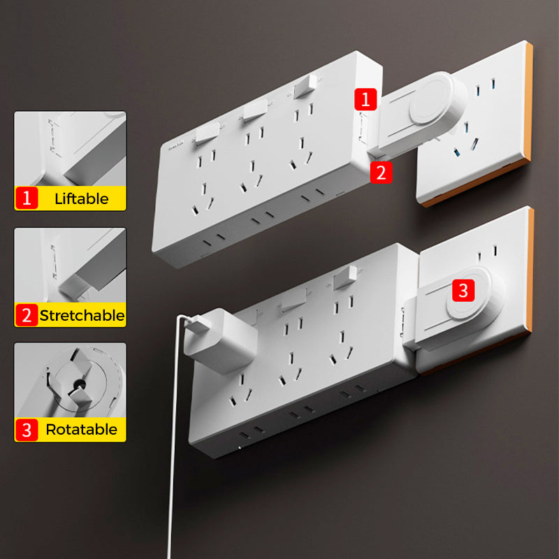 🔥Wall Multi-Plug Outlet Extender with Separate Switches🔥