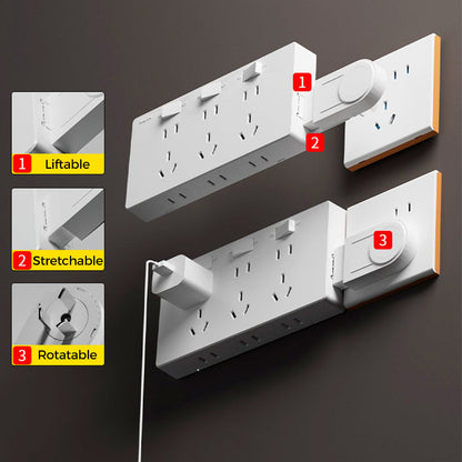 🔥Wall Multi-Plug Outlet Extender with Separate Switches🔥