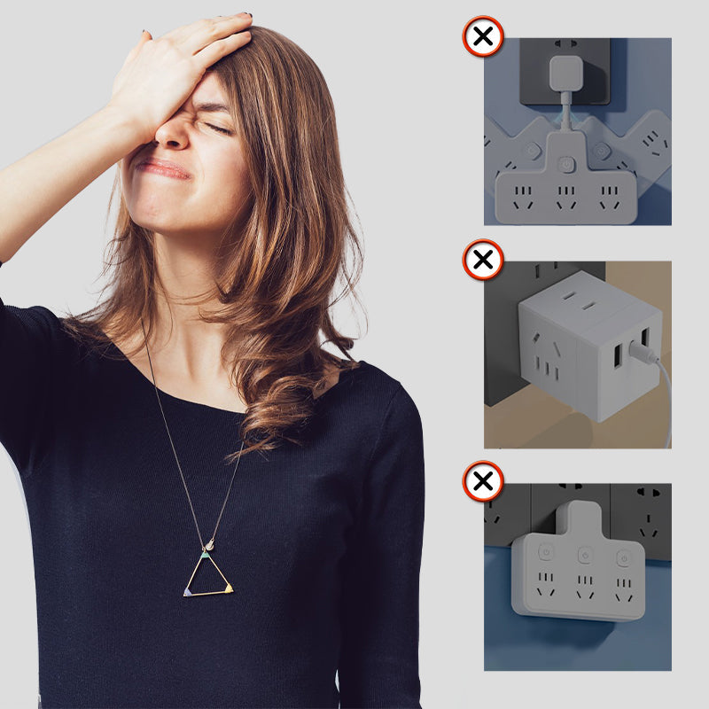 🔥Wall Multi-Plug Outlet Extender with Separate Switches🔥