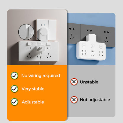 🔥Wall Multi-Plug Outlet Extender with Separate Switches🔥