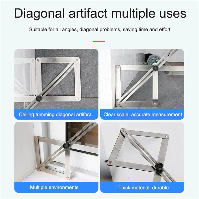 🔥50％ OFF🔥Multifunctional Woodworking Diagonal Ruler