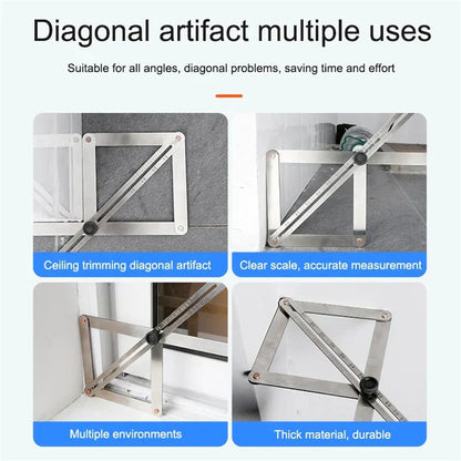 🔥50％ OFF🔥Multifunctional Woodworking Diagonal Ruler