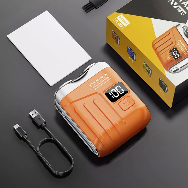 Men’s Waterproof Mini Electric Shaver with LED Display