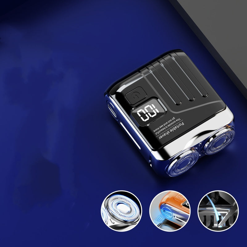 Men’s Waterproof Mini Electric Shaver with LED Display