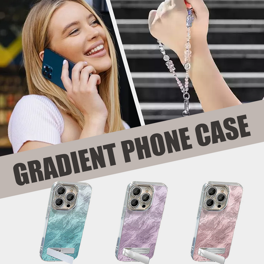 Gradient Phone Case with Stand & Chain for iPhone Series