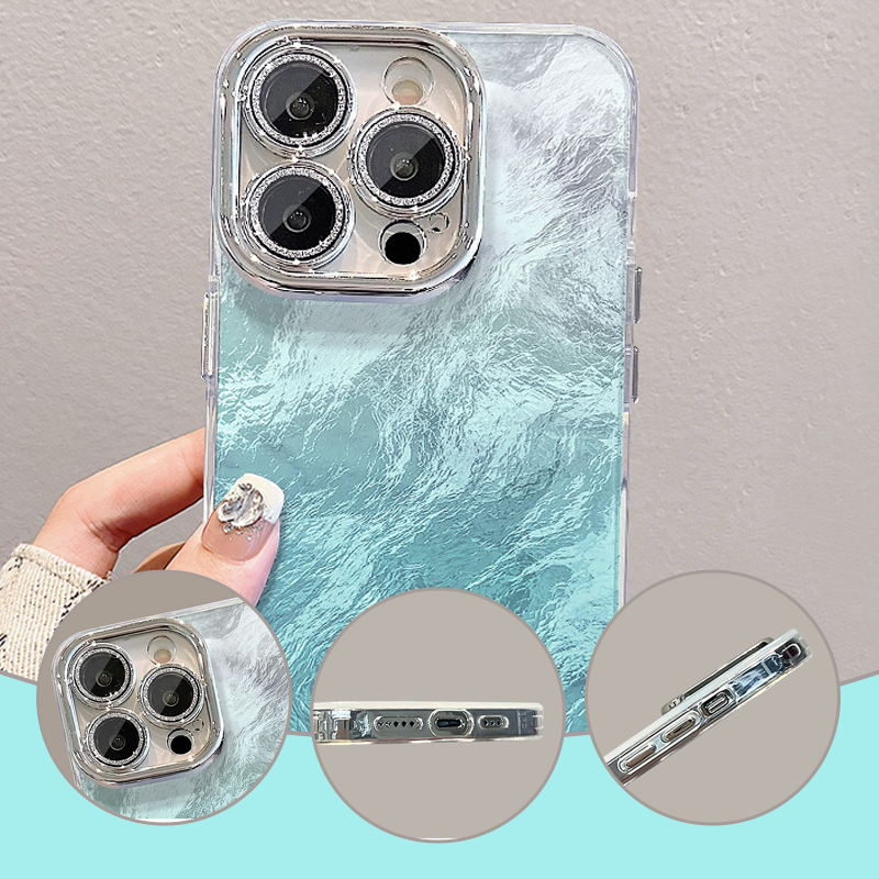 Gradient Phone Case with Stand & Chain for iPhone Series