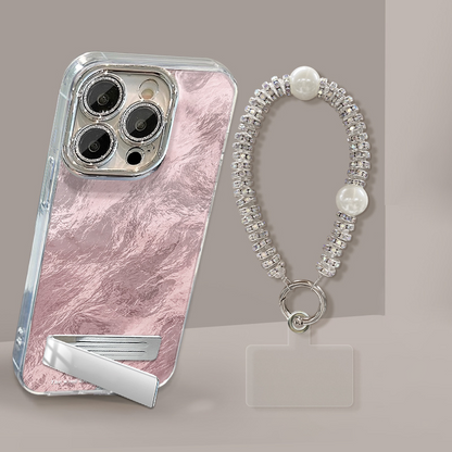 Gradient Phone Case with Stand & Chain for iPhone Series
