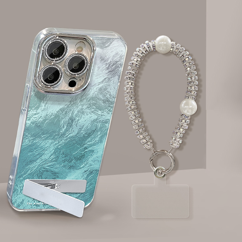 Gradient Phone Case with Stand & Chain for iPhone Series