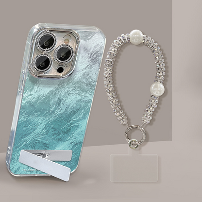 Gradient Phone Case with Stand & Chain for iPhone Series