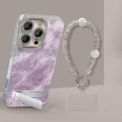 Gradient Phone Case with Stand & Chain for iPhone Series