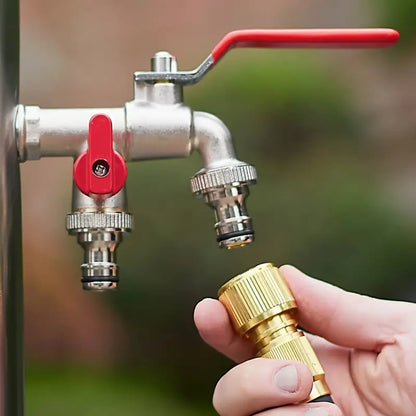 📢📢40% OFF !! ⏰Universal Stainless Steel Double Outlet Garden Water Faucet