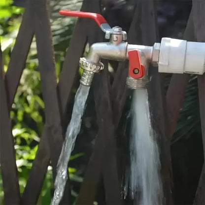 📢📢40% OFF !! ⏰Universal Stainless Steel Double Outlet Garden Water Faucet