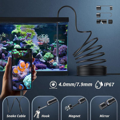 ⏳50 % Rabatt, Zeitlich begrenzt!🔍Wasserdichte HD-Endoskopiekamera