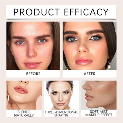 Portable Lightweight Matte Contour & Blush Dual-Ended Stick
