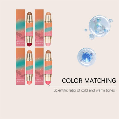 Portable Lightweight Matte Contour & Blush Dual-Ended Stick