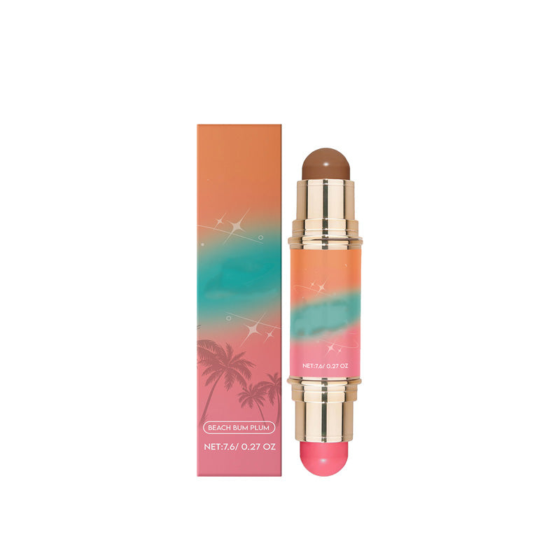 Portable Lightweight Matte Contour & Blush Dual-Ended Stick