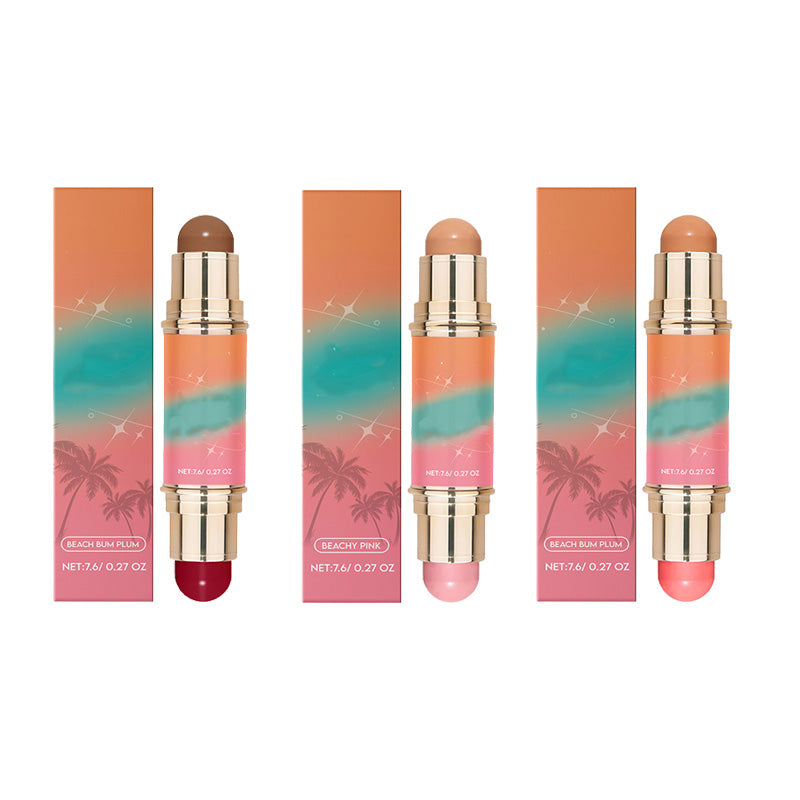 Portable Lightweight Matte Contour & Blush Dual-Ended Stick