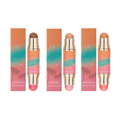 Portable Lightweight Matte Contour & Blush Dual-Ended Stick