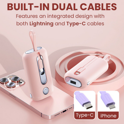 📱Super Fast Charging Power Bank with Built-in Cables✨50 per cent price reduction for a limited time✨