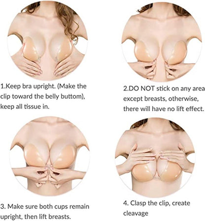 ✨Buy 1 Get 1 Free | Front Closure Adhesive Invisible Push-Up Bra (2 Pairs)