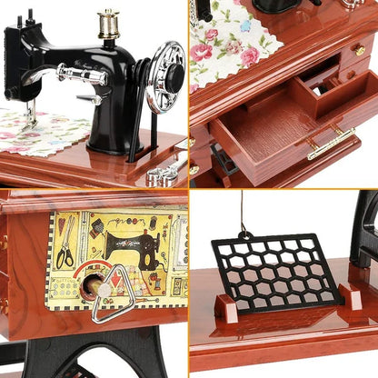 📢📢50% OFF!!⏰ Wood Mini Sewing Machine Music Box