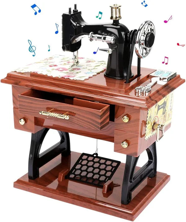 📢📢50% OFF!!⏰ Wood Mini Sewing Machine Music Box