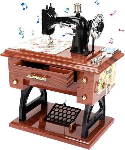 📢📢50% OFF!!⏰ Wood Mini Sewing Machine Music Box