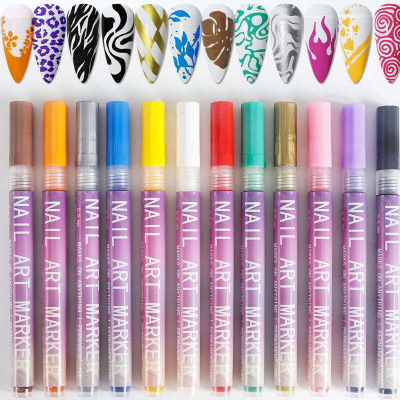 🎁Hot Sale ⏳12 Colors Nail Art Pens Set