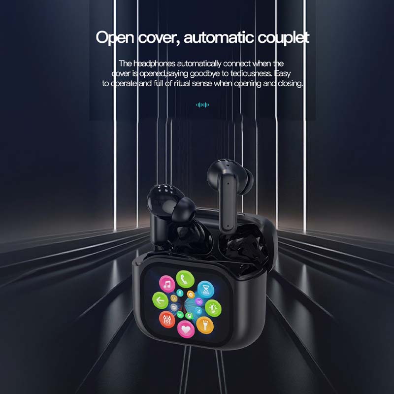 💥Compact Touch-Control Clear-Sound Earbuds-LED Full📍Color Display📍Active Noise Cancellation (ANC)📍Touch Controls📍Bluetooth 5.4
